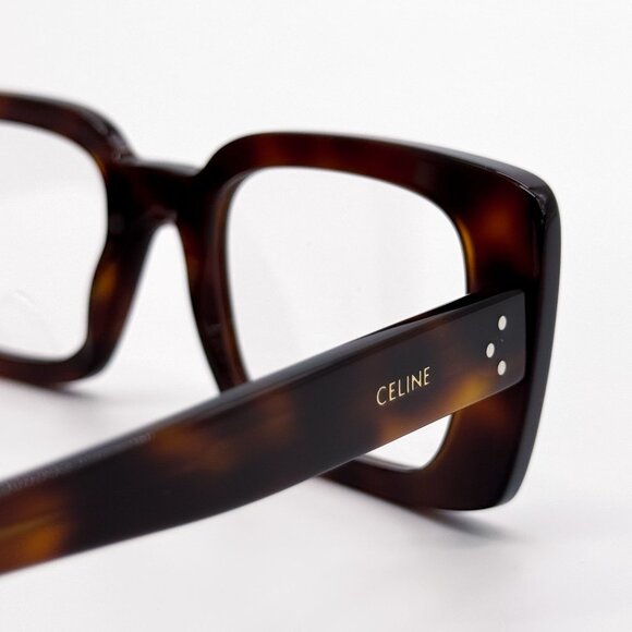NEW CL50163I 053, SQUARE HAVANA BROWN WOMEN EYEGLASSES CELINE - Picture 7 of 10